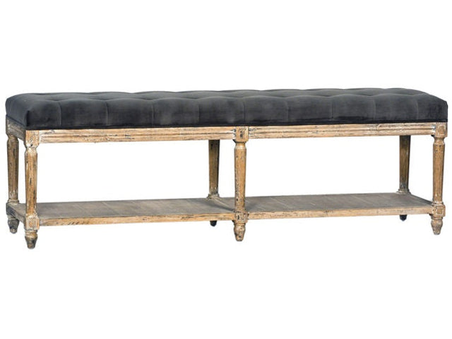 Evans Charcoal Bench - Ornate Home