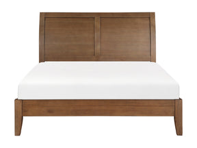 Evans Light Brown Eastern King Platform Bed - Ornate Home