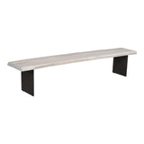 Evans White Dining Bench - Ornate Home