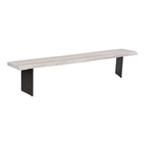 Evans White Dining Bench - Ornate Home