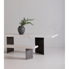 Evans White Dining Bench - Ornate Home