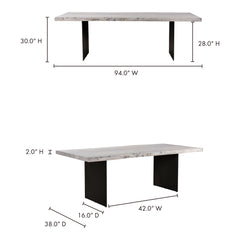 Evans White Dining Table - Ornate Home