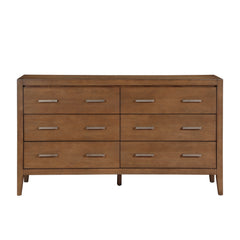 Evans Wire Brushed Light Brown 4-Piece Queen Bedroom Set - Ornate Home