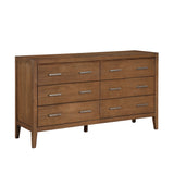 Evans Wire Brushed Light Brown 4-Piece Queen Bedroom Set - Ornate Home