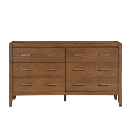 Evans Wire Brushed Light Brown 5-Piece Queen Bedroom Set - Ornate Home