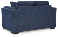 Evansley Navy Loveseat - Ornate Home