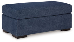 Evansley Navy Ottoman - Ornate Home