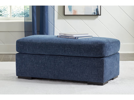 Evansley Navy Ottoman - Ornate Home