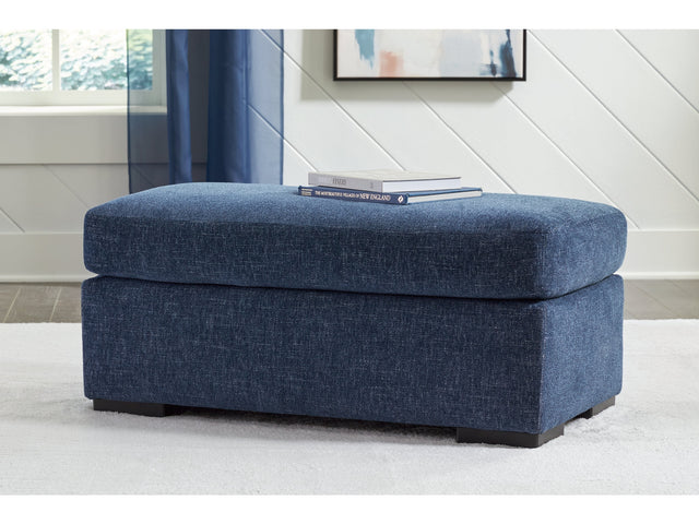 Evansley Navy Ottoman - Ornate Home