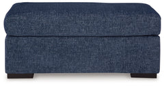 Evansley Navy Ottoman - Ornate Home