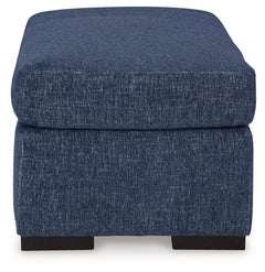 Evansley Navy Ottoman - Ornate Home