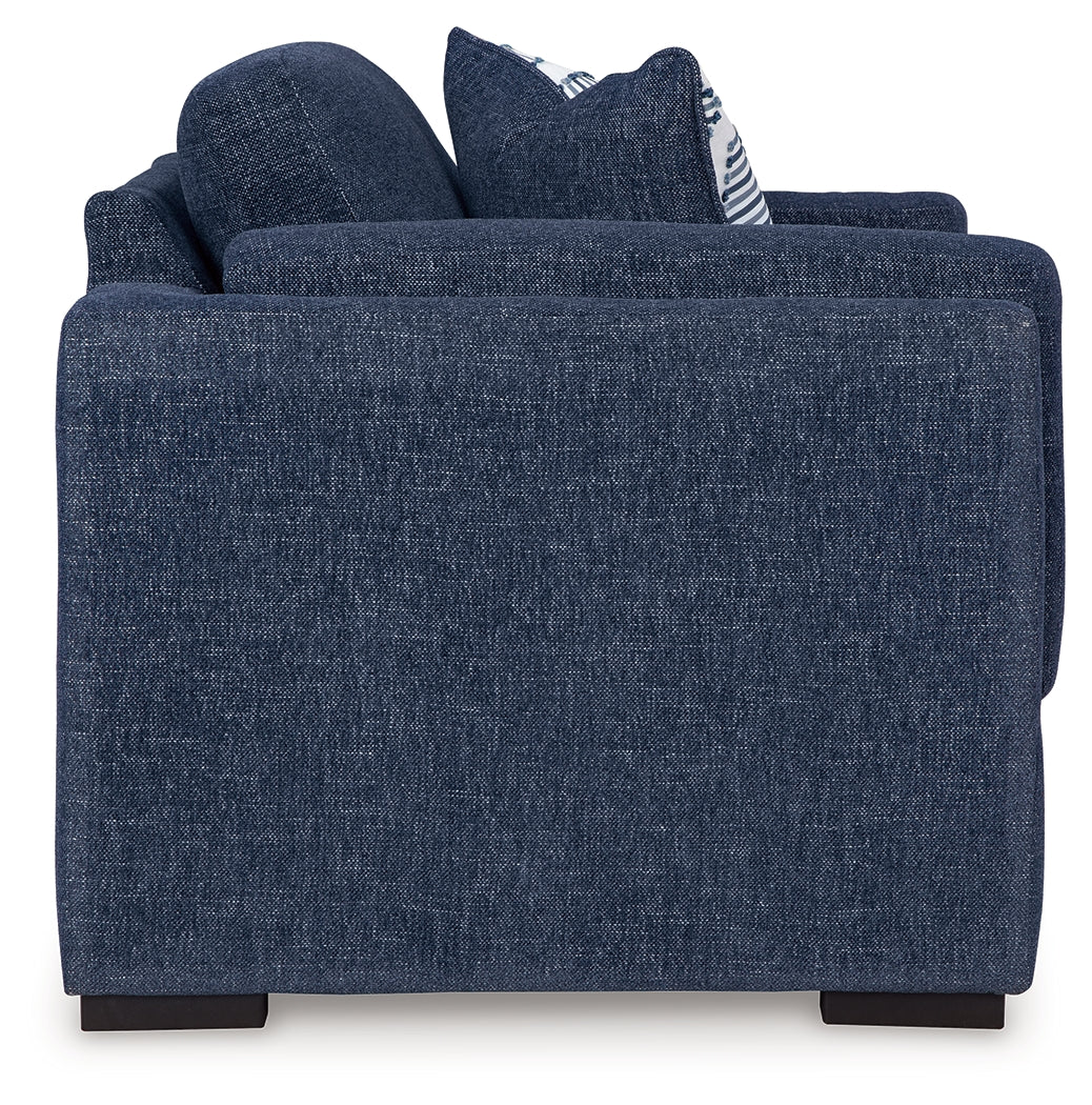 Evansley Navy Oversized Chair & Ottoman (Online Special Price) - Ornate Home