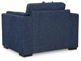 Evansley Navy Oversized Chair & Ottoman (Online Special Price) - Ornate Home