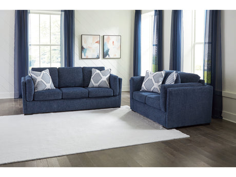 Evansley Navy Sofa & Loveseat - Ornate Home