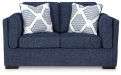 Evansley Navy Sofa & Loveseat - Ornate Home