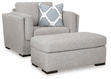 Evansley Oversized Chair and Ottoman (Online Special Price) - Ornate Home