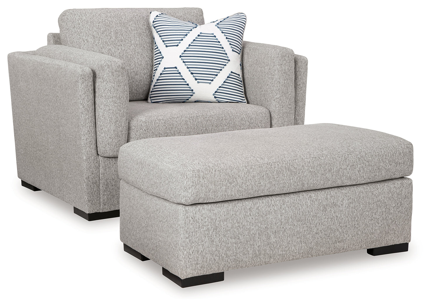 Evansley Oversized Chair and Ottoman (Online Special Price) - Ornate Home