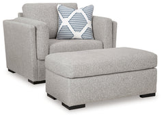 Evansley Oversized Chair and Ottoman - Ornate Home