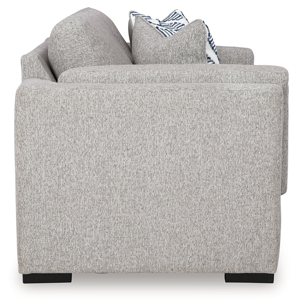 Evansley Pewter Loveseat - Ornate Home