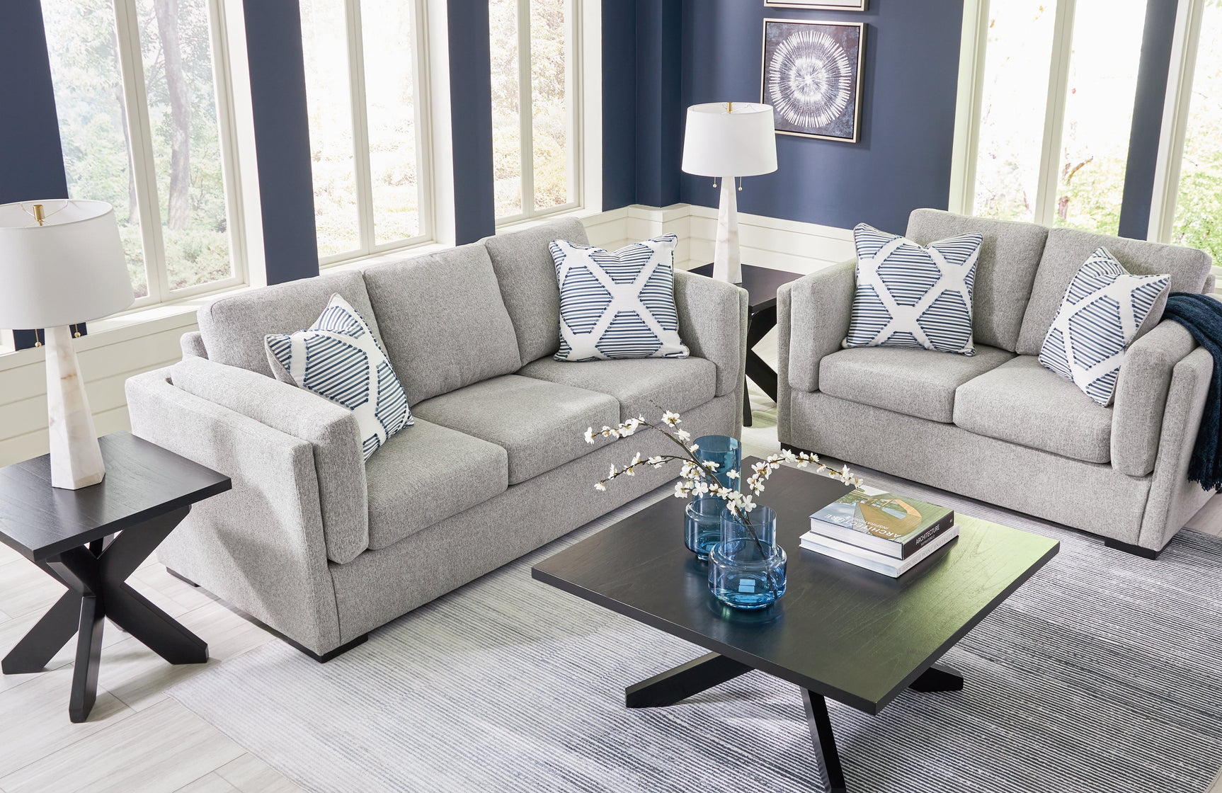 Evansley Sofa and Loveseat - Ornate Home