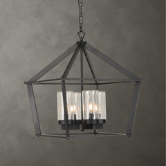 Evanston Black 4 Light Indoor-Outdoor Pendant - Ornate Home