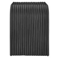 Eve Black Curved Natural Rattan Side Table - Ornate Home