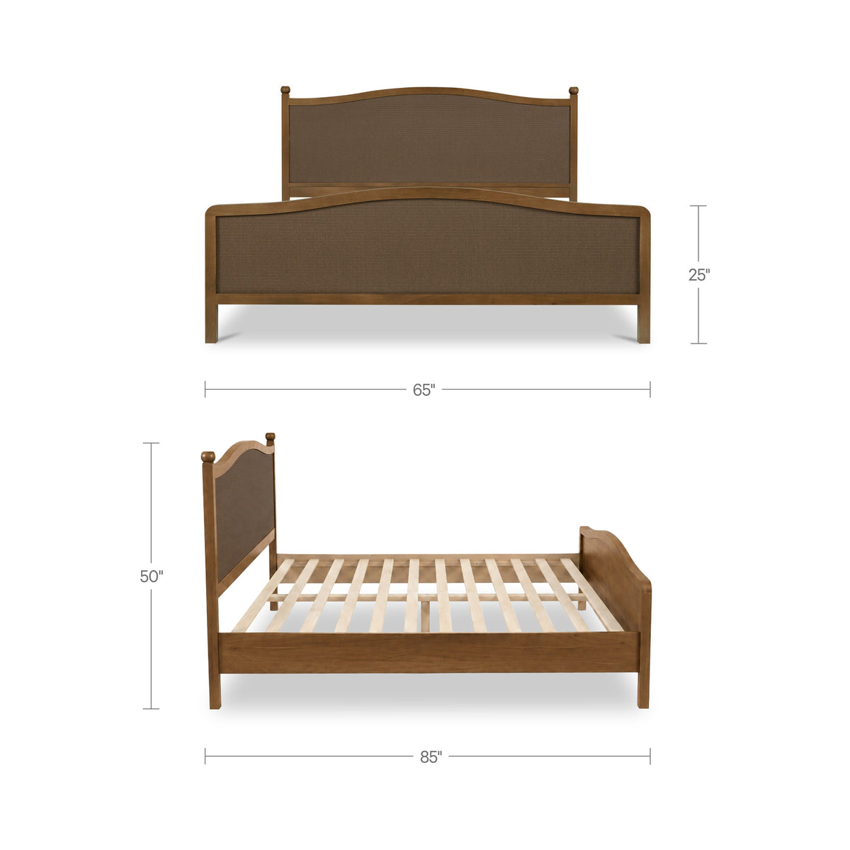 Eve Brown Queen Bed - Ornate Home