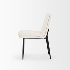 Eve Cream/Black Curved Back Dining Side Chair (Set of 2) - Ornate Home