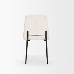 Eve Cream/Black Curved Back Dining Side Chair (Set of 2) - Ornate Home