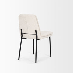 Eve Cream/Black Curved Back Dining Side Chair (Set of 2) - Ornate Home