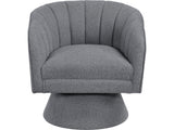 Eve Dark Gray Swivel Chair - Ornate Home