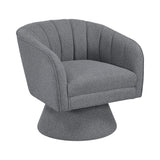 Eve Dark Gray Swivel Chair - Ornate Home