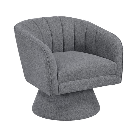 Eve Dark Gray Swivel Chair - Ornate Home