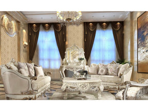 Evelina Ivory 3pc Coffee Table Set  / HD-8030 - Ornate Home