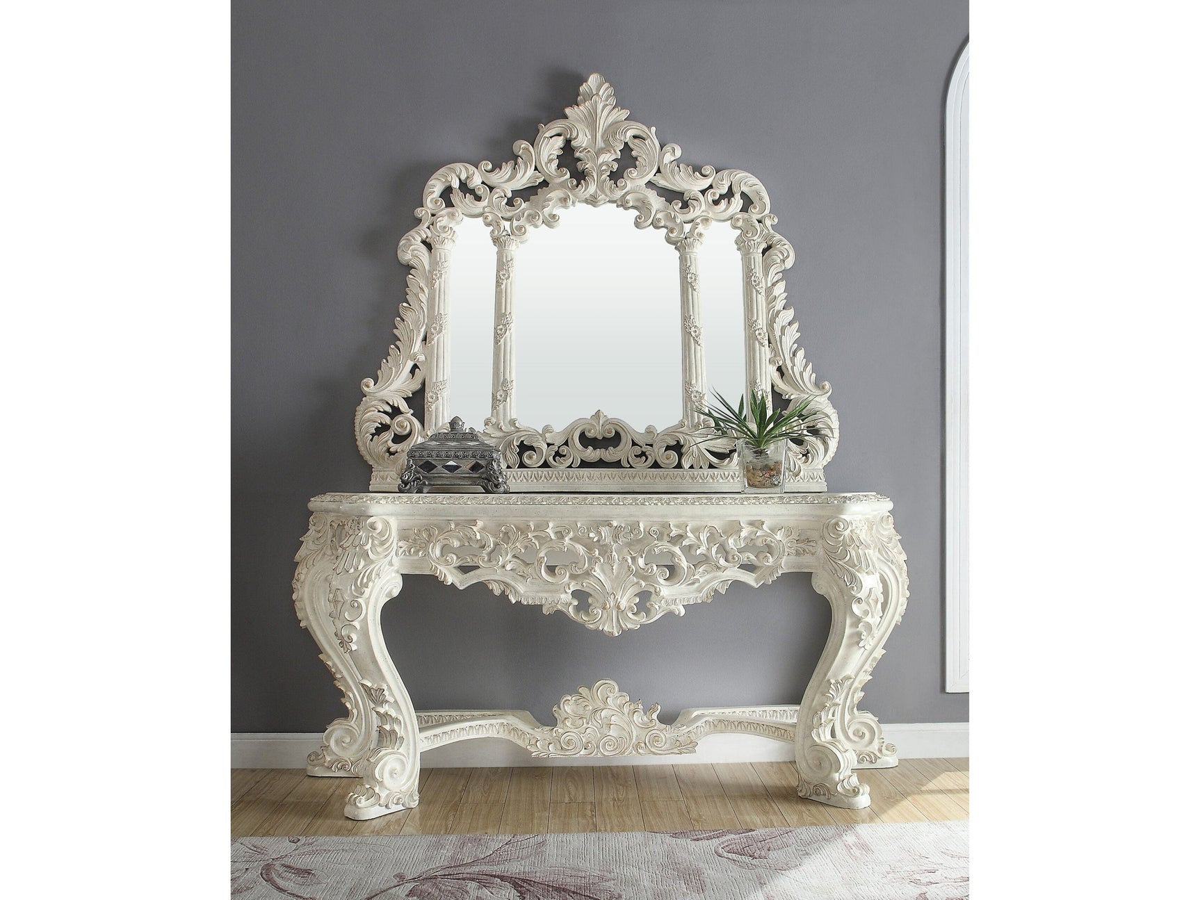 Evelina Ivory Console Table  / HD-8030 - Ornate Home