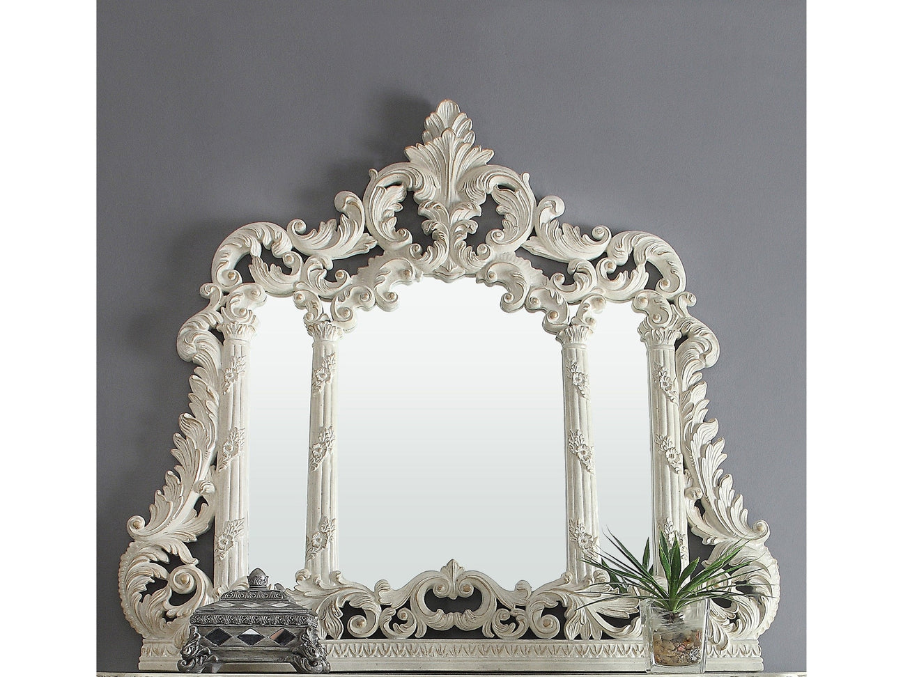 Evelina Ivory Mirror  / HD-8030 - Ornate Home