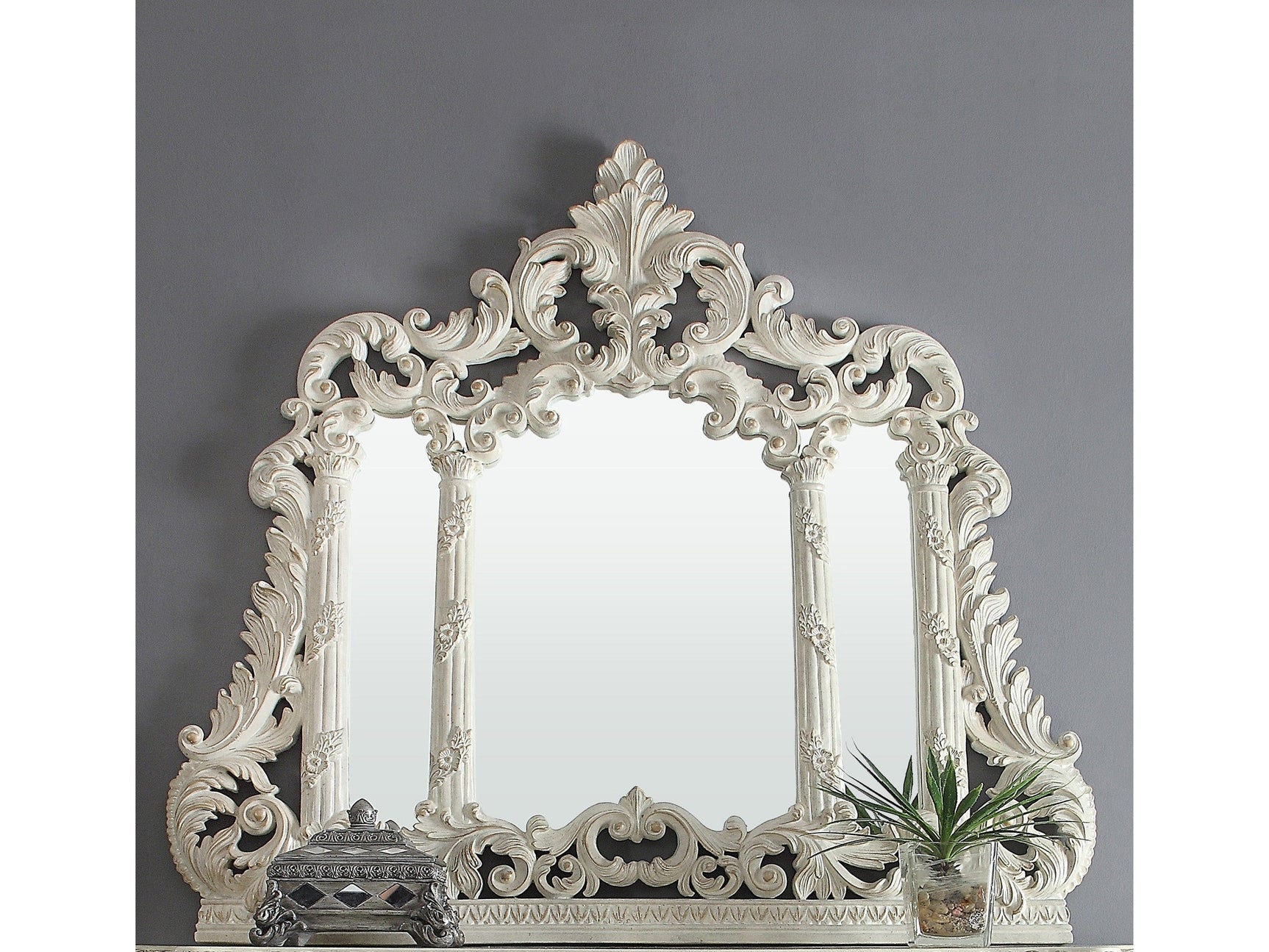 Evelina Ivory Mirror  / HD-8030 - Ornate Home