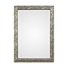 Evelina Silver Leaves Mirror - Ornate Home