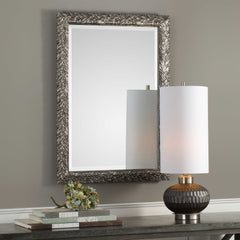 Evelina Silver Leaves Mirror - Ornate Home
