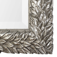 Evelina Silver Leaves Mirror - Ornate Home