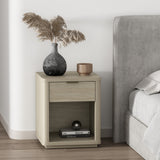 Evelyn 20" 1 Drawer Nightstand in Natural - Ornate Home