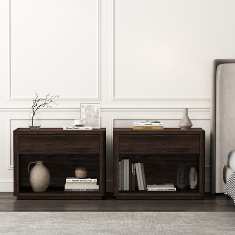 Evelyn 32" Nightstand 2.0 in Brown (set of 2) - Ornate Home