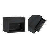 Evelyn 32" Nightstand 2.0 in Charcoal Grey - Ornate Home