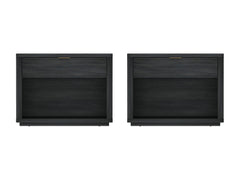 Evelyn 32" Nightstand 2.0 in Charcoal Grey (set of 2) - Ornate Home