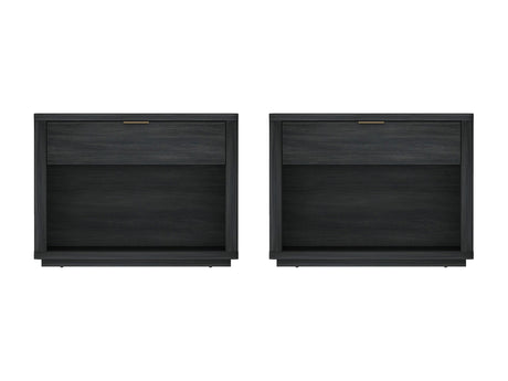 Evelyn 32" Nightstand 2.0 in Charcoal Grey (set of 2) - Ornate Home