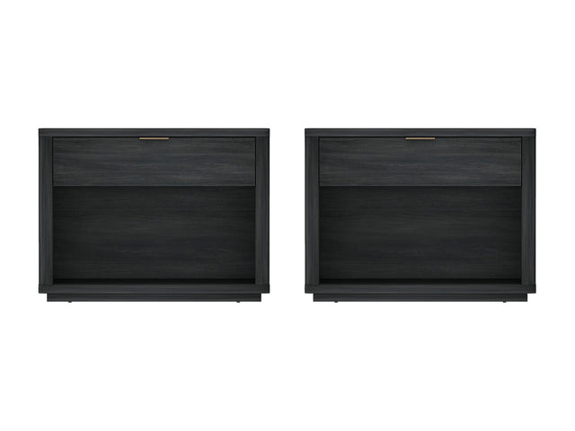 Evelyn 32" Nightstand 2.0 in Charcoal Grey (set of 2) - Ornate Home