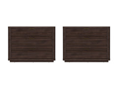 Evelyn 32" Nightstand 4.0 in Brown (set of 2) - Ornate Home