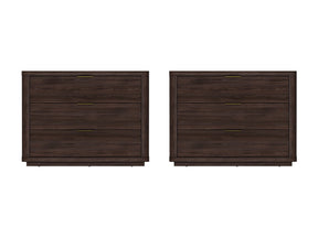 Evelyn 32" Nightstand 4.0 in Brown (set of 2) - Ornate Home