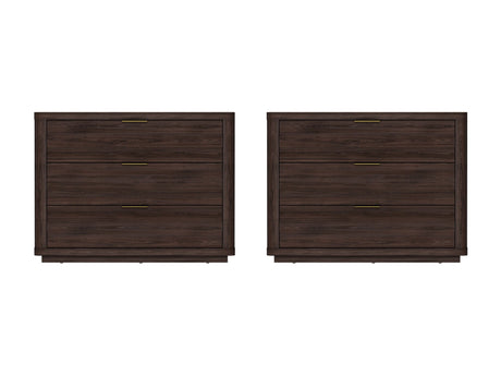 Evelyn 32" Nightstand 4.0 in Brown (set of 2) - Ornate Home