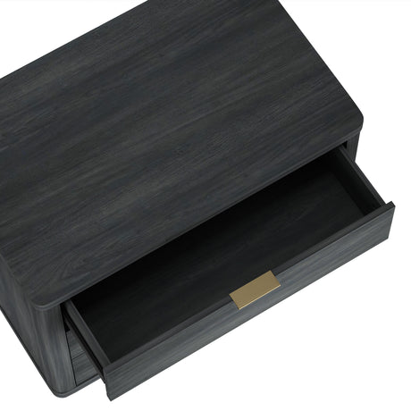 Evelyn 32" Nightstand 4.0 in Charcoal Grey - Ornate Home